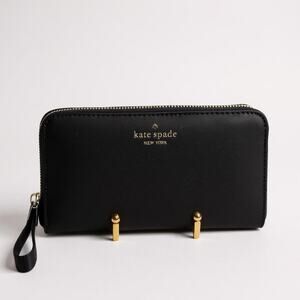Kate Spade New York Large Continental Black Nylon full zip closure | NWT